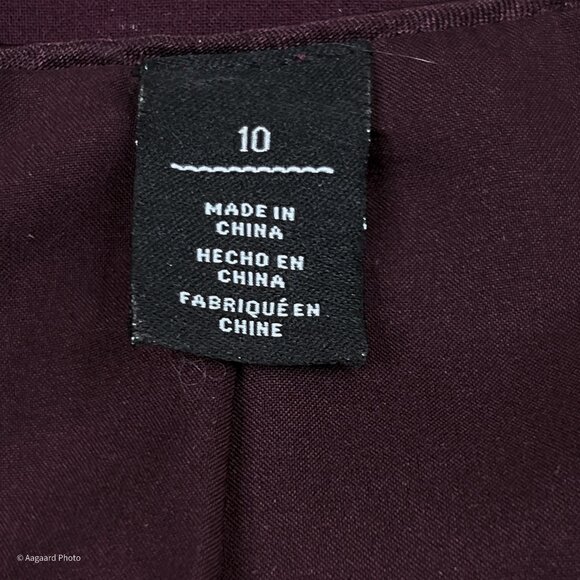 WHBM Stitched Shoulder Open Front Semi-Cropped Moto Blazer Skirt Set Size 10 - Picture 12 of 15